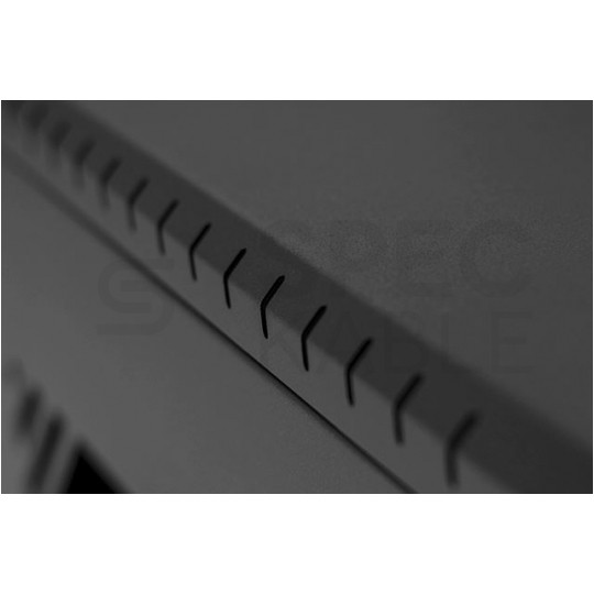 Szafa wisząca RACK 19" 9U 450mm drzwi szklane czarna PRO