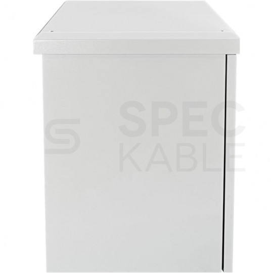 Szafa wisząca RACK 19" 9U 450mm zewnętrzna hermetyczna drzwi pełne z zamkiem szara IP55 ALANTEC