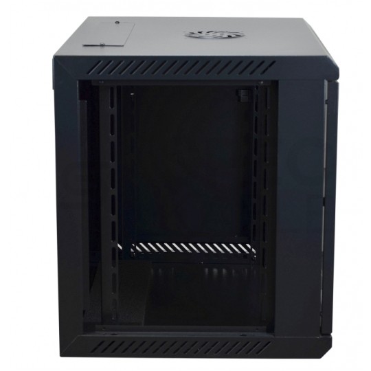 Szafa wisząca RACK 19" 9U 600mm drzwi szklane czarna NEKU TS BOX