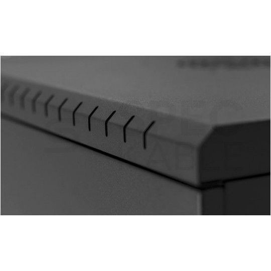 Szafa wisząca RACK 19" 9U 600mm drzwi szklane czarna PRO