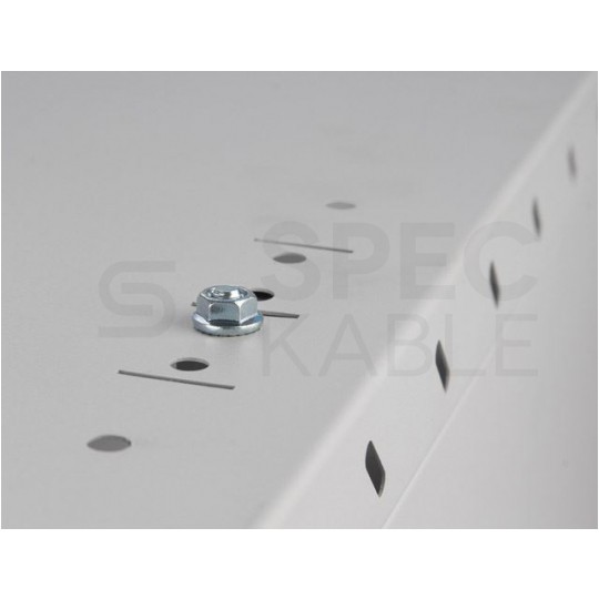 Szafa wisząca RACK 19" 9U 600mm drzwi szklane szara PRO