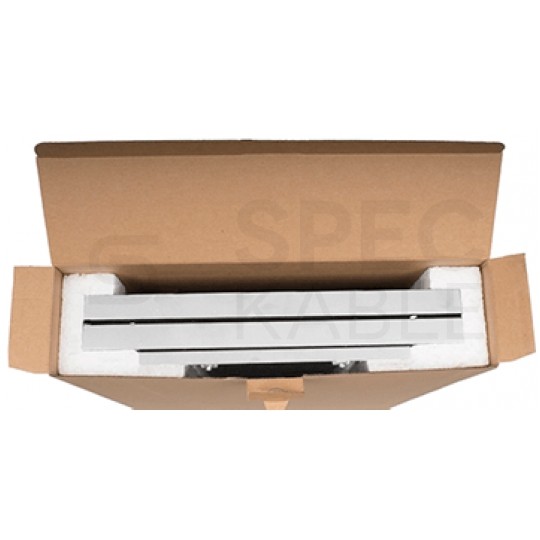 Szafa wisząca RACK 19" 9U 600mm drzwi szklane szara PRO