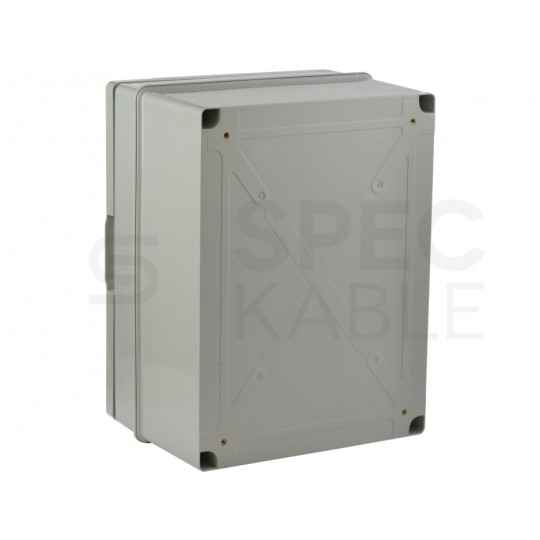 Szafka hermetyczna IP65 rozdzielnica plastikowa 310x410x230mm z płytą montażową szara nieprzezroczysta