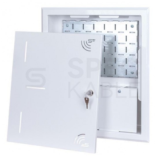 Szafka multimedialna lokalowa 340x400x75mm biała podtynkowa