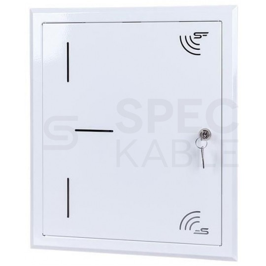 Szafka multimedialna lokalowa 340x400x75mm biała podtynkowa