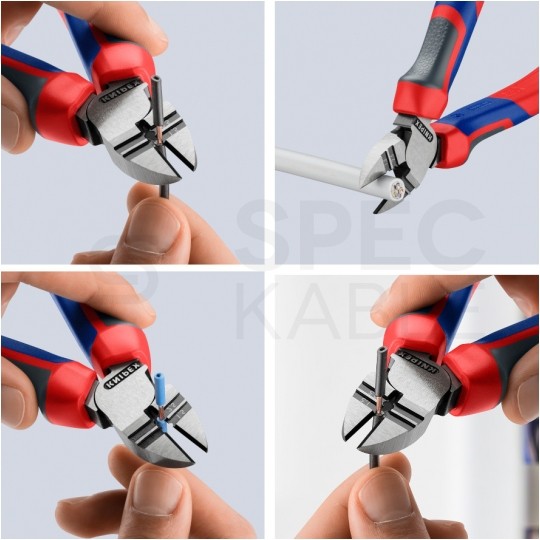 Szczypce boczne tnące uniwersalne 160mm chromowane z funkcją ściągacza izolacji 1,5-2,5mm2 KNIPEX 14 22 160