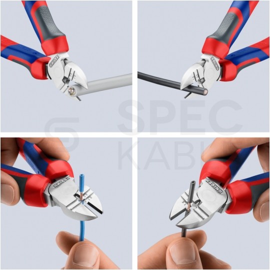 Szczypce boczne tnące uniwersalne 160mm chromowane z funkcją ściągacza izolacji 1,5-2,5mm2 KNIPEX 14 25 160