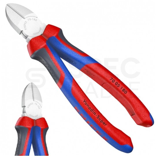Szczypce boczne tnące uniwersalne 180mm chromowane KNIPEX 70 05 180