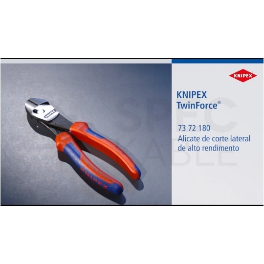 Szczypce boczne tnące ze zwiększonym przełożeniem 180mm wielokomponentowe KNIPEX 73 72 180
