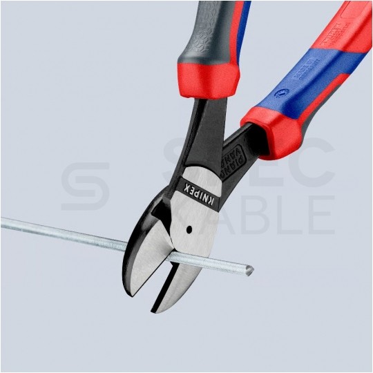 Szczypce boczne tnące ze zwiększonym przełożeniem 200mm fosforanowane KNIPEX 74 02 200