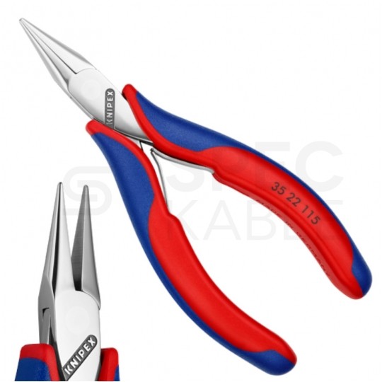 Szczypce chwytające dla elektroników 115mm precyzyjne proste KNIPEX 35 22 115