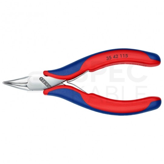 Szczypce chwytające dla elektroników 115mm precyzyjne zagięte KNIPEX 35 42 115