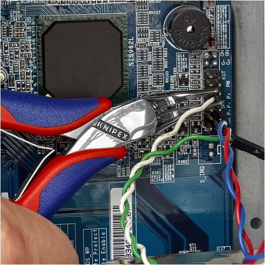 Szczypce chwytające dla elektroników 115mm precyzyjne zagięte KNIPEX 35 42 115