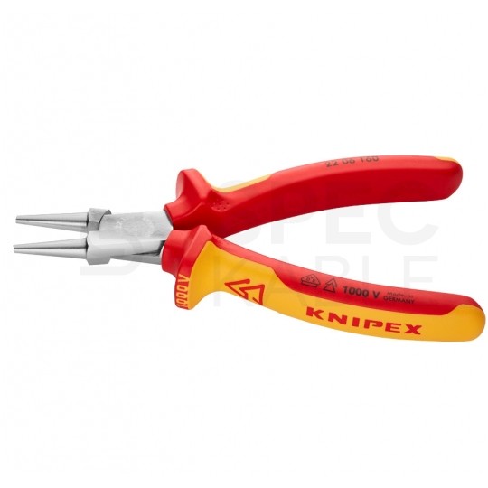 Szczypce chwytające okrągłe 160mm izolowane VDE 1kV dla elektryka KNIPEX 22 06 160