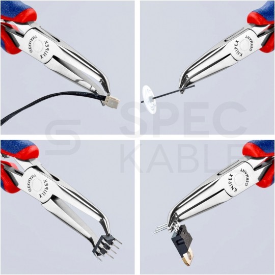 Szczypce chwytające wydłużne 145mm półokrągłe zagięte KNIPEX 35 82 145