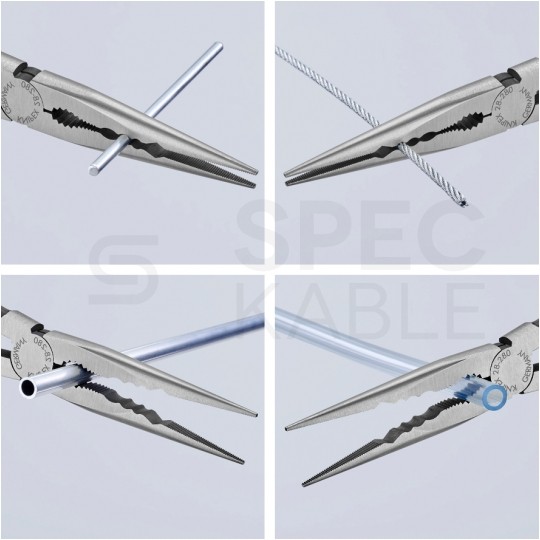 Szczypce chwytające wydłużne 280mm płaskie montażowe z profilem poprzecznym KNIPEX 28 71 280