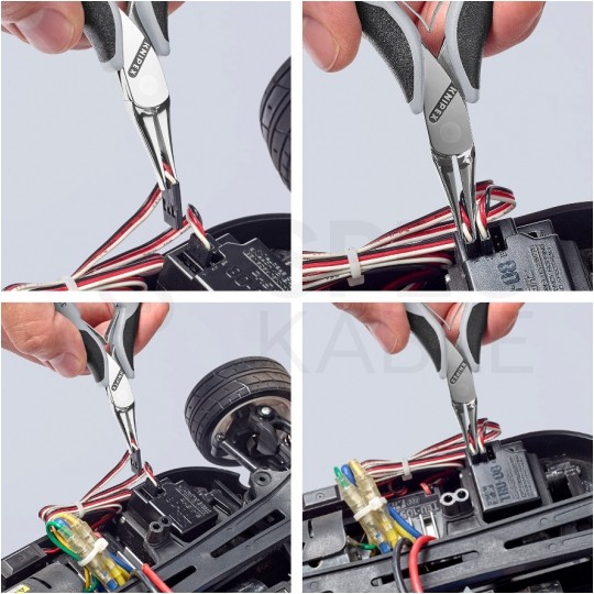 Szczypce chwytające ze złączem wsuwkowym 115mm antystatyczne KNIPEX 35 12 115 ESD