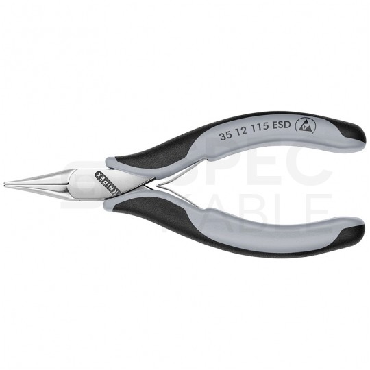 Szczypce chwytające ze złączem wsuwkowym 115mm antystatyczne KNIPEX 35 12 115 ESD
