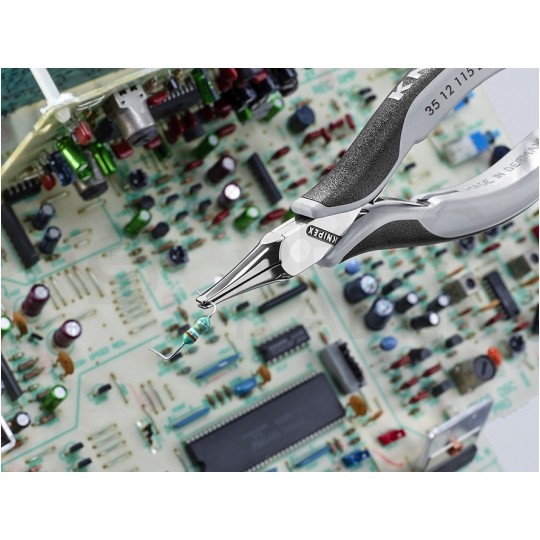 Szczypce chwytające ze złączem wsuwkowym 115mm antystatyczne KNIPEX 35 12 115 ESD