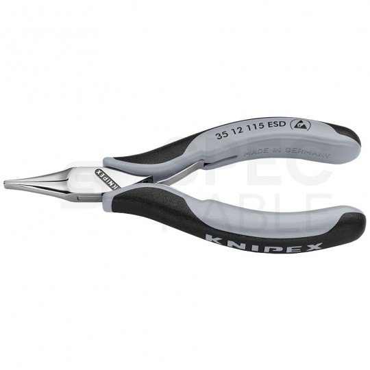 Szczypce chwytające ze złączem wsuwkowym 115mm antystatyczne KNIPEX 35 12 115 ESD