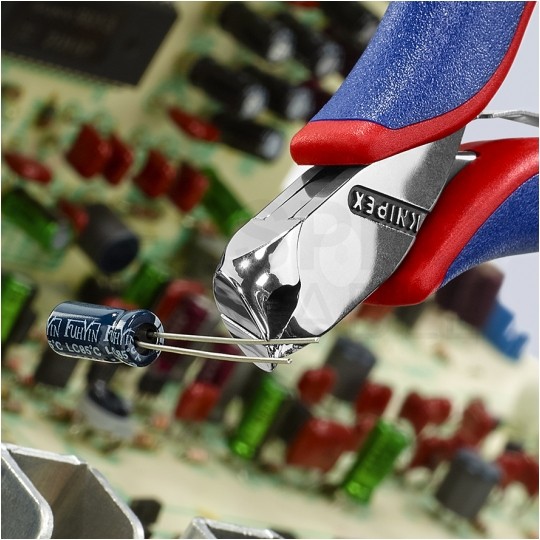Szczypce czołowe tnące dla elektroników 115mm 27° precyzyjne dla elektroników KNIPEX 64 42 115