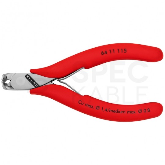 Szczypce czołowe tnące dla elektroników 115mm precyzyjne dla elektroników KNIPEX 64 11 115