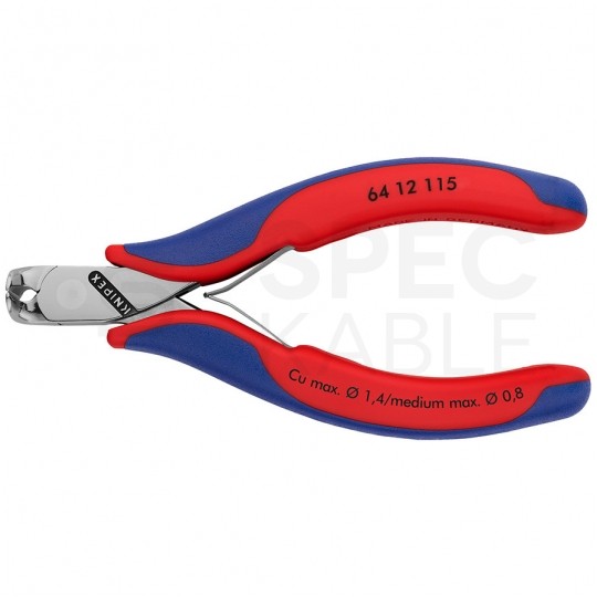Szczypce czołowe tnące dla elektroników 115mm wielokomponentowe precyzyjne dla elektroników KNIPEX 64 12 115
