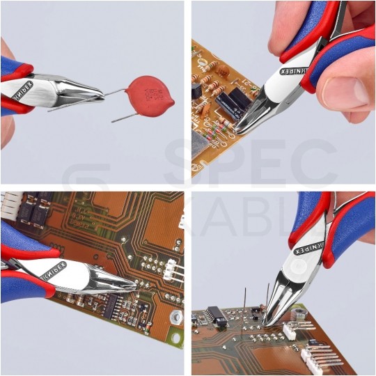 Szczypce czołowe tnące dla elektroników 120mm 65° precyzyjne dla elektroników KNIPEX 64 62 120