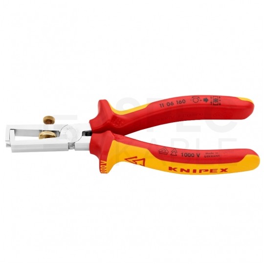 Szczypce do ściągania izolacji 160mm izolowane VDE 1kV dla elektryka KNIPEX 11 06 160