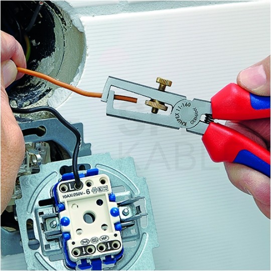 Szczypce do ściągania izolacji 160mm wielokomponentowe KNIPEX 11 02 160