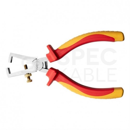 Szczypce do ściągania izolacji 160mm z regulacją izolowane 1kV dla elektryka NEO 01-245