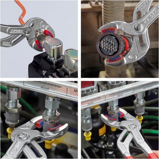 Szczypce do syfonów sanitarnych i złączy 10-75mm chromowane 250mm klucz do rur i armatury KNIPEX 81 13 250