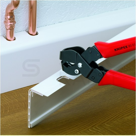 Szczypce do wykrawania otworów w listwach maskownicach korytkach z tworzywa sztucznego 20x29mm KNIPEX 90 61 20