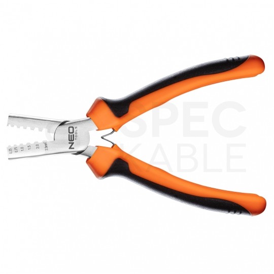 Szczypce do zaciskania końcówek kablowych 0.25-2.5mm 140mm NEO 01-532