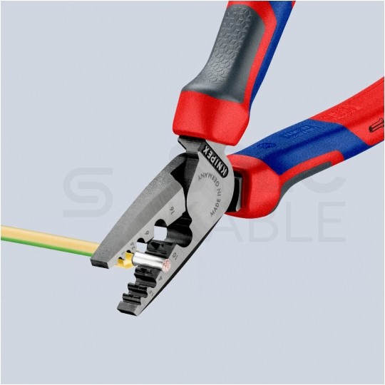 Szczypce do zaciskania tulejek kablowych 0,25-16mm2 KNIPEX 97 72 180