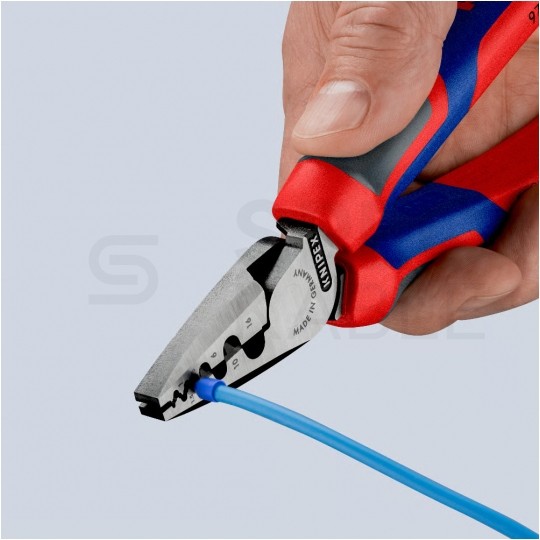 Szczypce do zaciskania tulejek kablowych 0,25-16mm2 KNIPEX 97 72 180