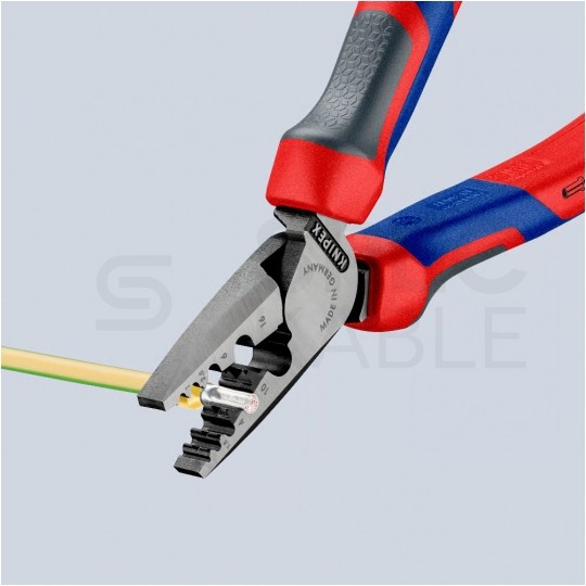 Szczypce do zaciskania tulejek kablowych 0,25-16mm2 KNIPEX 97 72 180