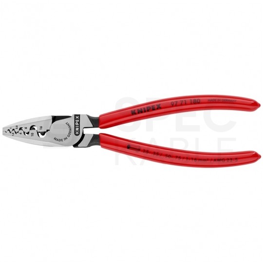 Szczypce do zaciskania tulejek kablowych 0,25-16mm2 powlekane KNIPEX 97 71 180