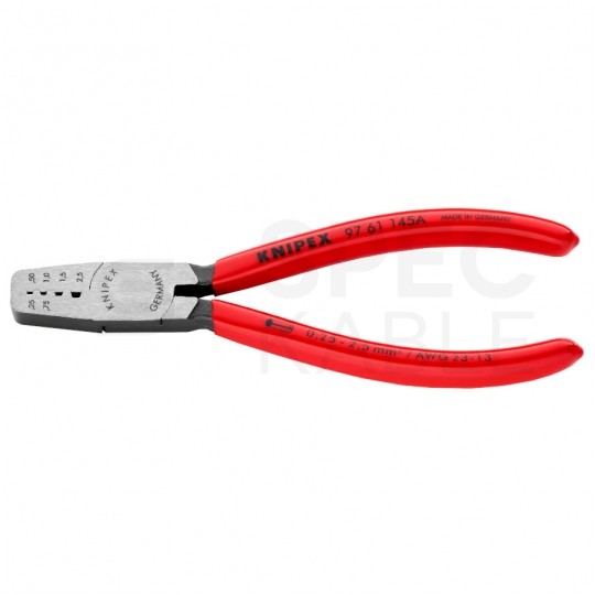 Szczypce do zaciskania tulejek kablowych 0,25-2,5mm2 powlekane KNIPEX 97 68 145 A