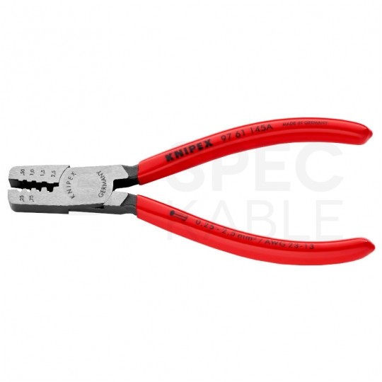 Szczypce do zaciskania tulejek kablowych 0,25-2,5mm2 powlekane KNIPEX 97 68 145 A