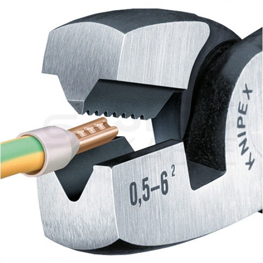 Szczypce do zaciskania tulejek kablowych 0,5-6mm2 powlekane KNIPEX 97 81 180