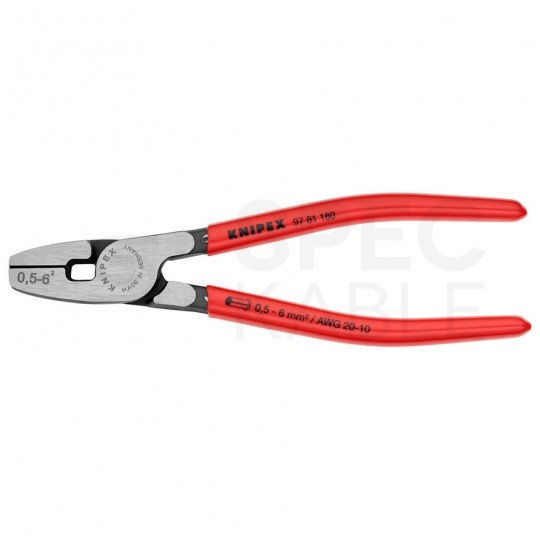 Szczypce do zaciskania tulejek kablowych 0,5-6mm2 powlekane KNIPEX 97 81 180