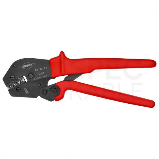 Szczypce do zagniatania wygięte 0,1-2,5mm2 obsługiwane dwoma rękoma KNIPEX 97 52 04