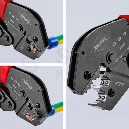 Szczypce do zagniatania wygięte 35-50mm2 obsługiwane dwoma rękoma KNIPEX 97 52 19