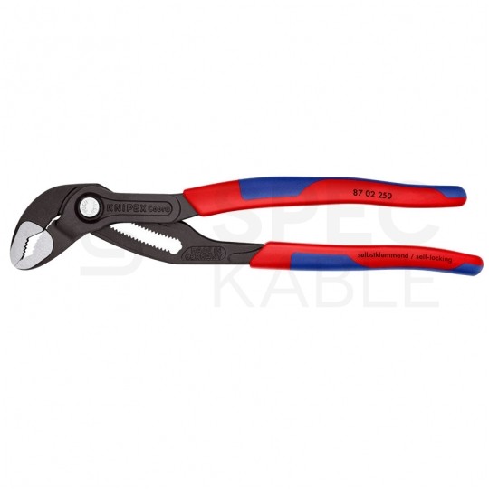 Szczypce nastawne Cobra 250mm z wąskimi uchwytami klucz do rur i armatury KNIPEX 87 02 250