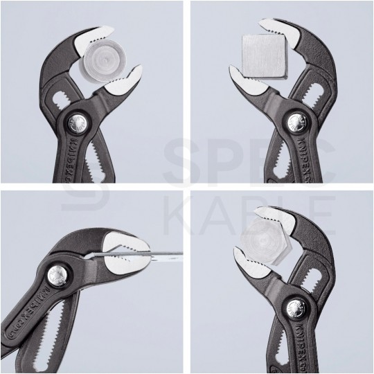 Szczypce nastawne Cobra 250mm z wąskimi uchwytami klucz do rur i armatury KNIPEX 87 02 250