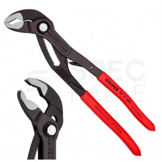 Szczypce nastawne Cobra 250mm ze sprężyną klucz do rur i armatury KNIPEX 87 11 250