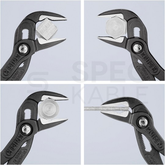 Szczypce nastawne Cobra ES 250mm z wydłużoną szczęką klucz do rur i armatury KNIPEX 87 51 250