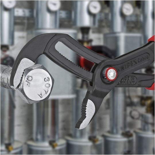 Szczypce nastawne Cobra QuickSet 250mm z wąskimi uchwytami klucz do rur i armatury KNIPEX 87 22 250