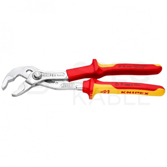 Szczypce nastawne Cobra VDE 250mm izolowane klucz do rur i armatury KNIPEX 87 26 250